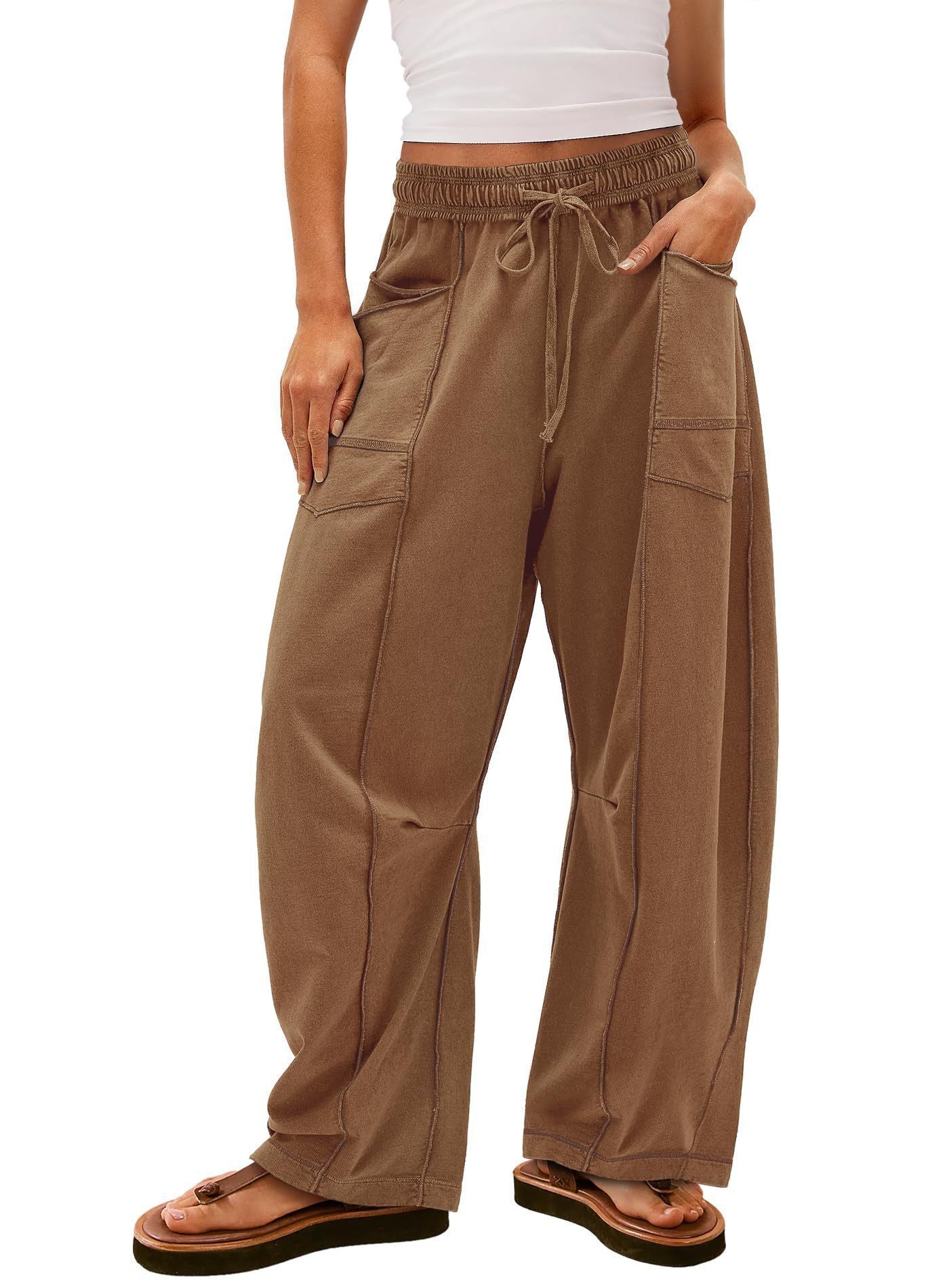 VVZ Women's High Waisted Barrel Sweatpants