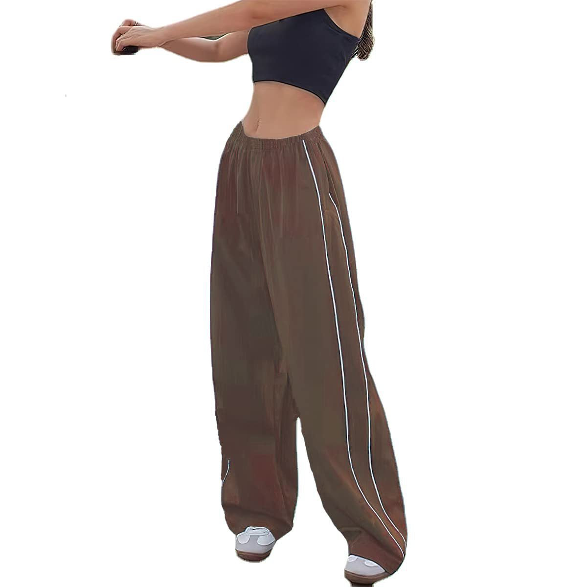VVZ Women's Parachute Wideleg Pants