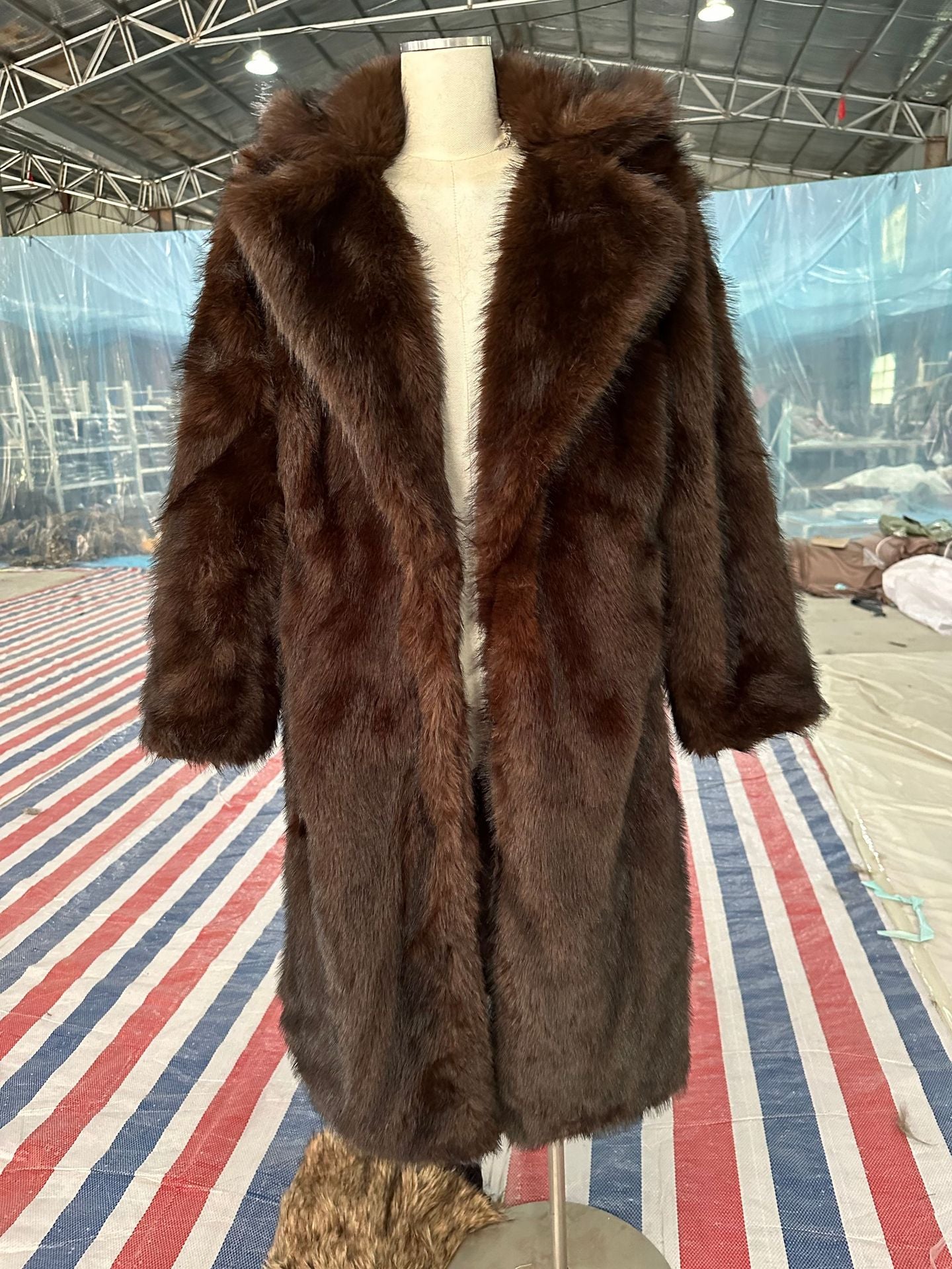 VVZ Leopard Print Faux Fur Coat