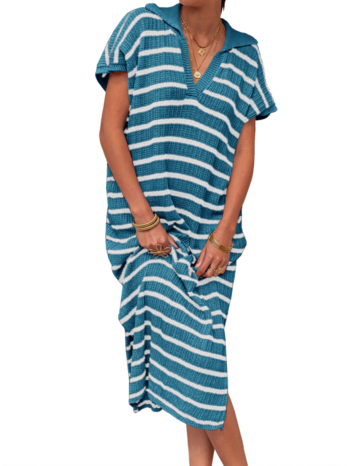 VVZ Women's Striped Summer Dress