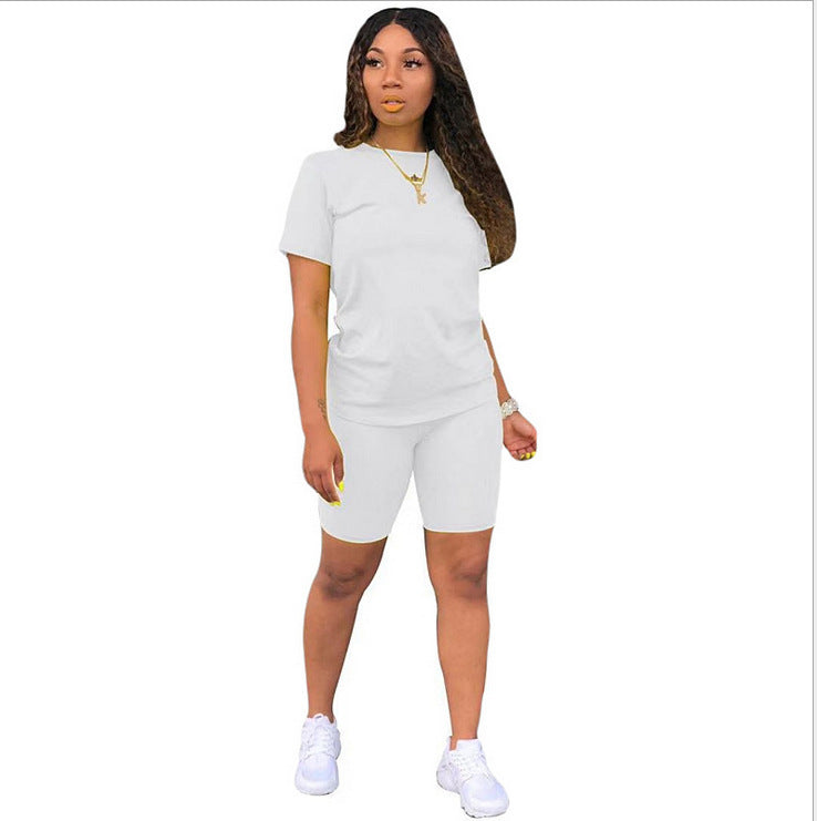 VVZ Short-Sleeve Crew-Neck T-Shirt and Shorts