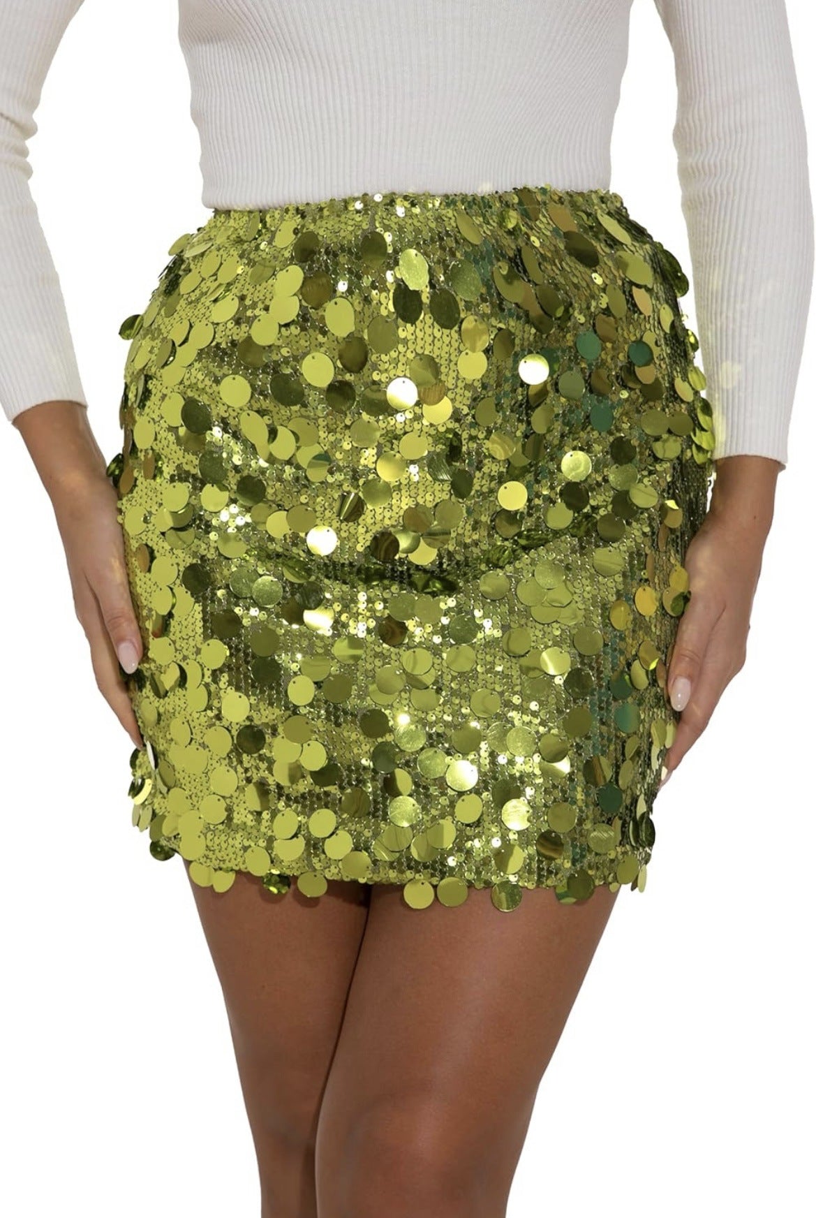 VVZ Women's Sparkling Sequin Mini Skirt