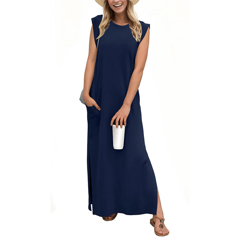 VVZ Women's Summer Casual Sleeveless Maxi Dress