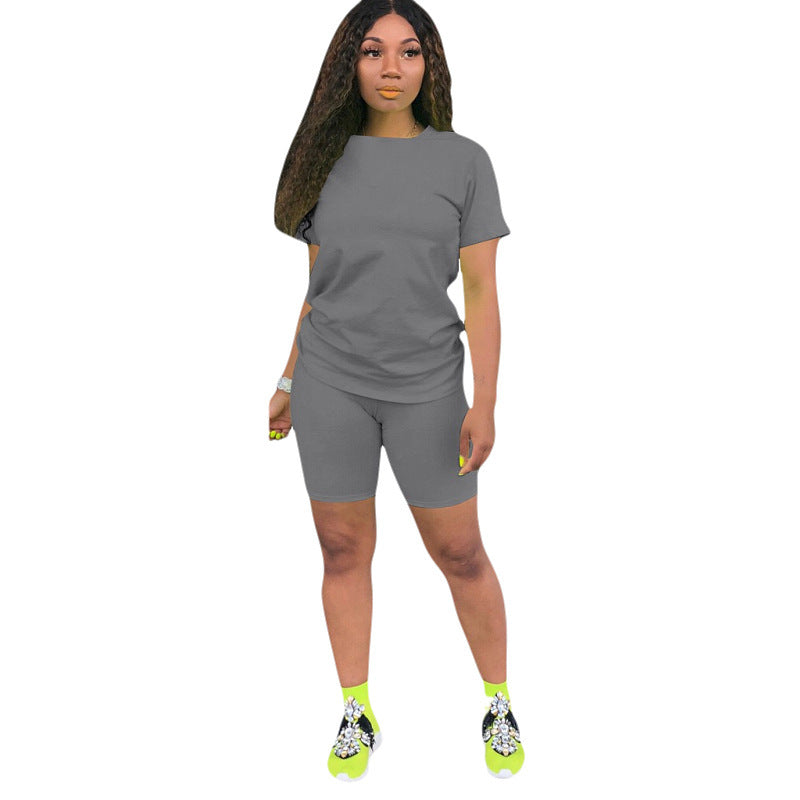 VVZ Short-Sleeve Crew-Neck T-Shirt and Shorts