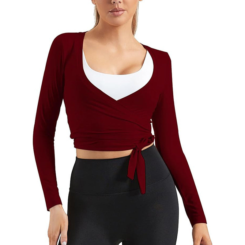 VVZ Women's Fashion Aesthetic Solid-Color Lace-Up Top