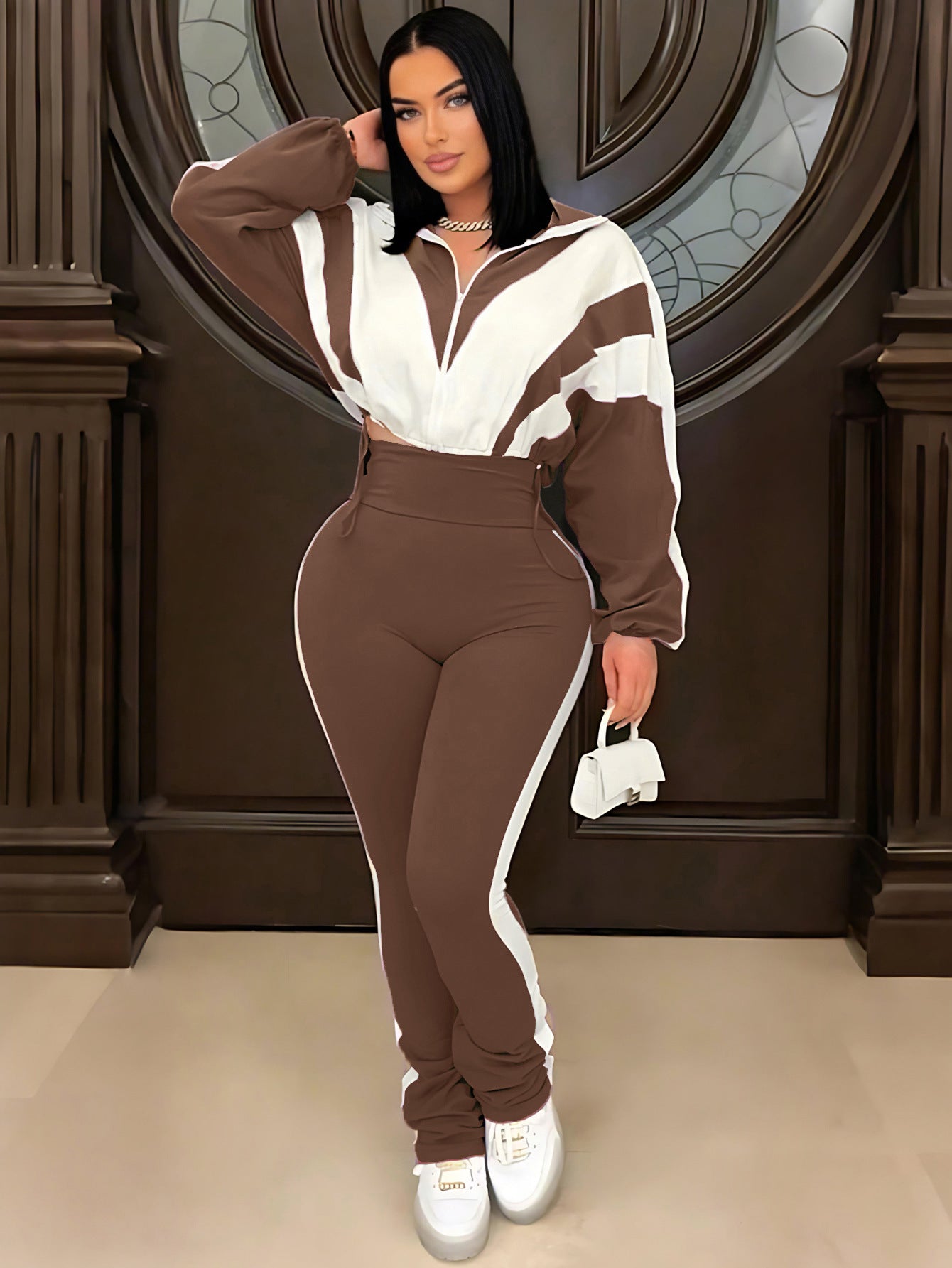 VVZ Color-blocked sports suit