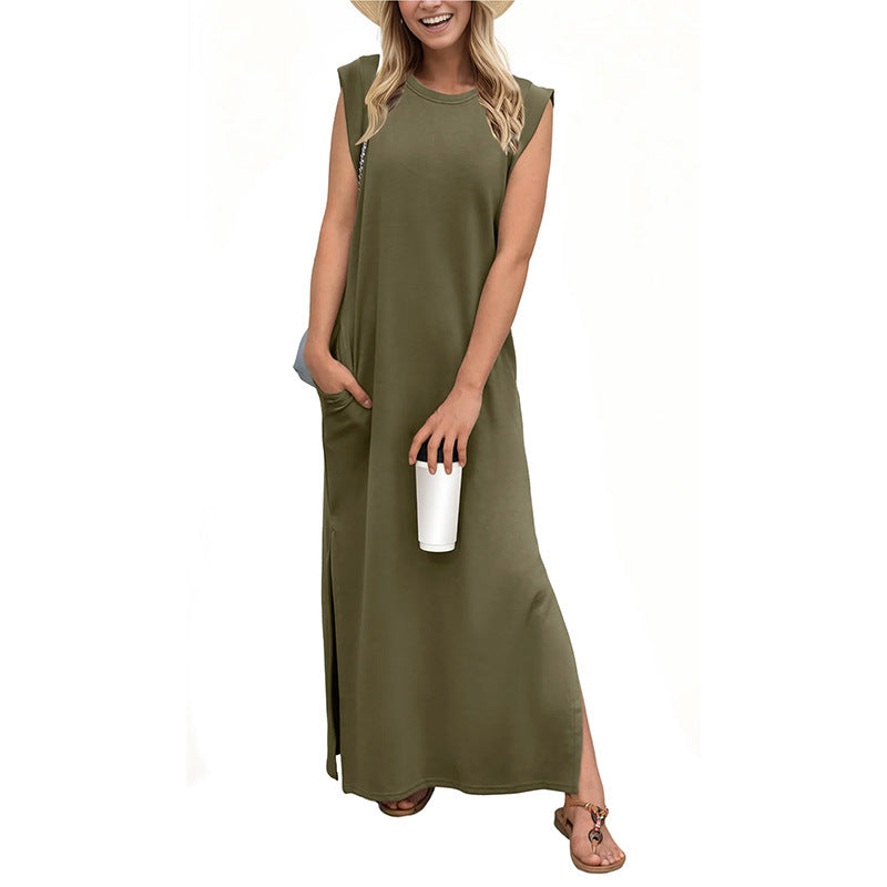 VVZ Women's Summer Casual Sleeveless Maxi Dress