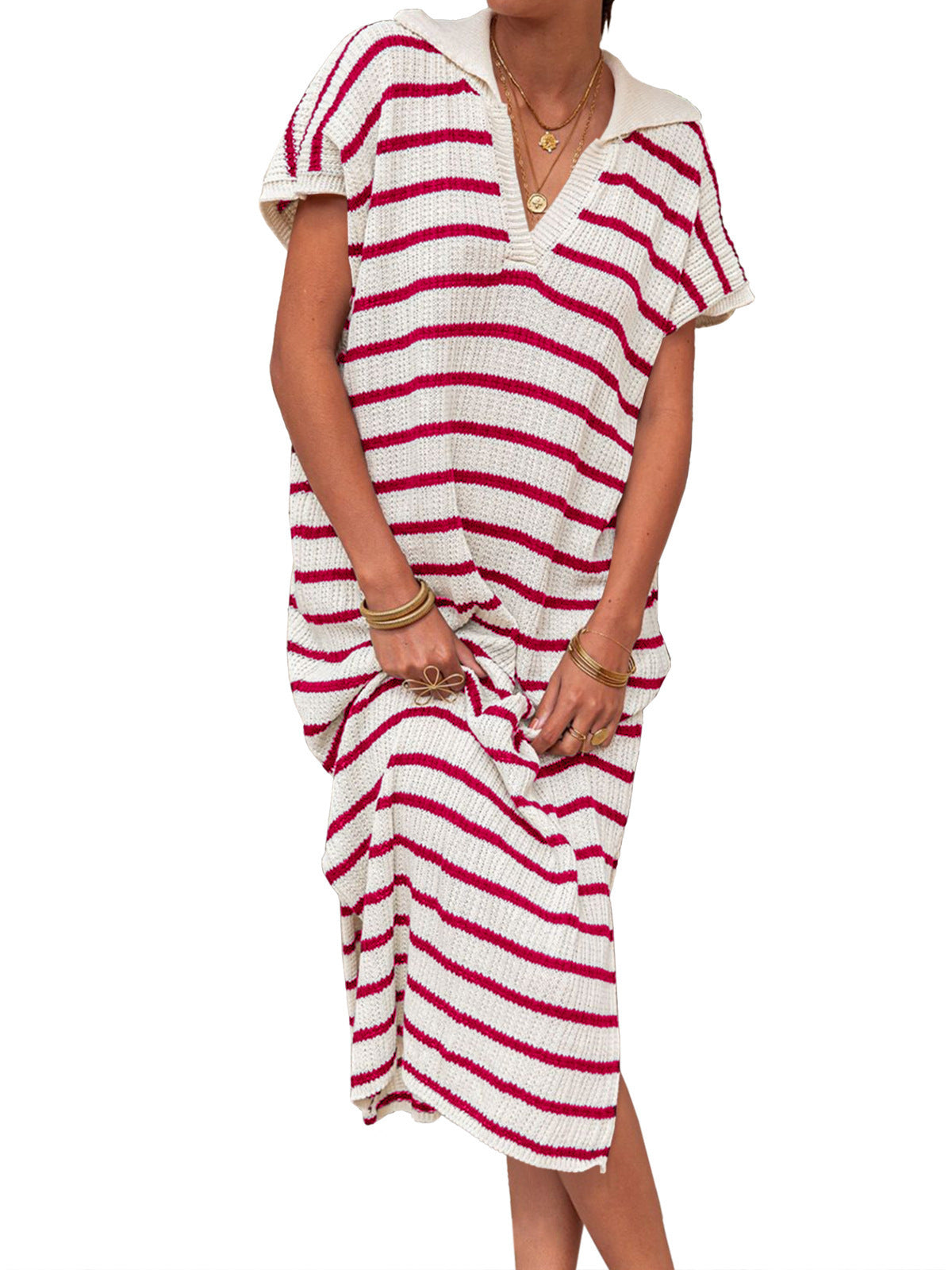VVZ Women's Striped Summer Dress