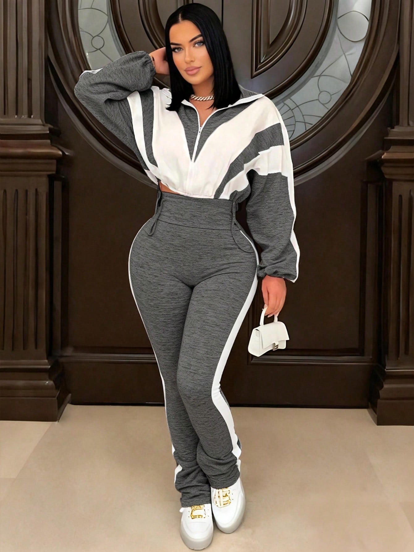 VVZ Color-blocked sports suit