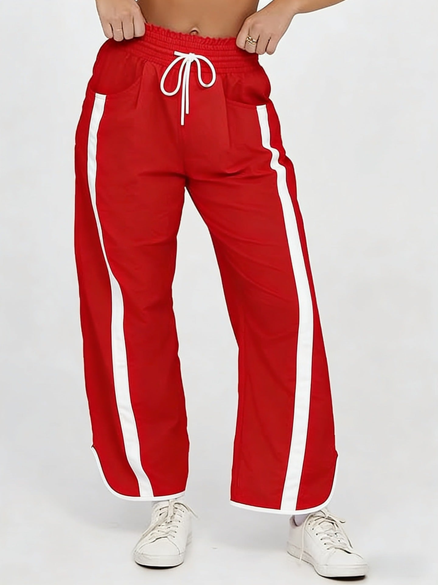 VVZ Women's Loose Barrel-Leg Trousers