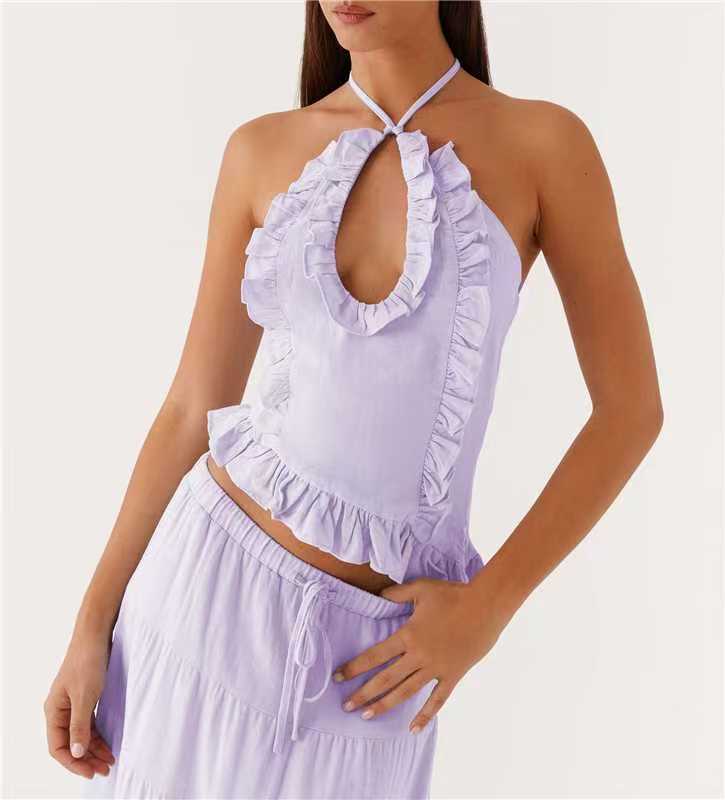 VVZ Women Halter neck top + Maxi Length A-Line