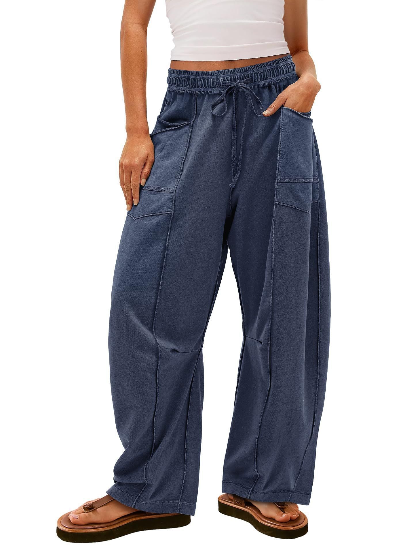 VVZ Women's High Waisted Barrel Sweatpants
