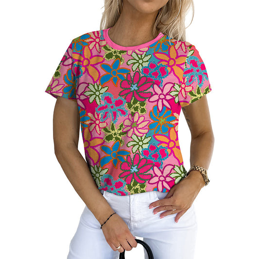 VVZ Women's Casual Printed T-Shirt Top
