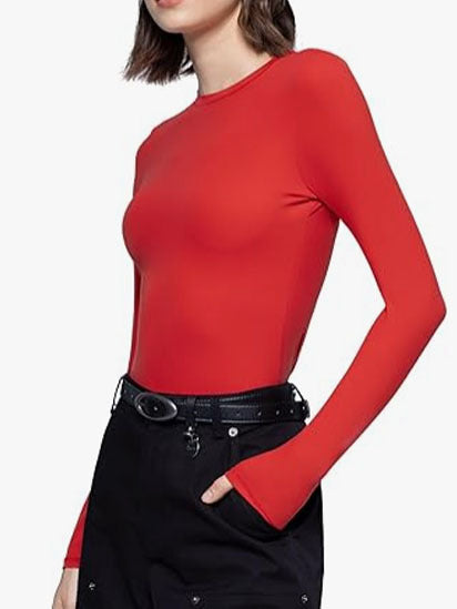 VVZ Long Sleeve Shirts Basic Crop Tops