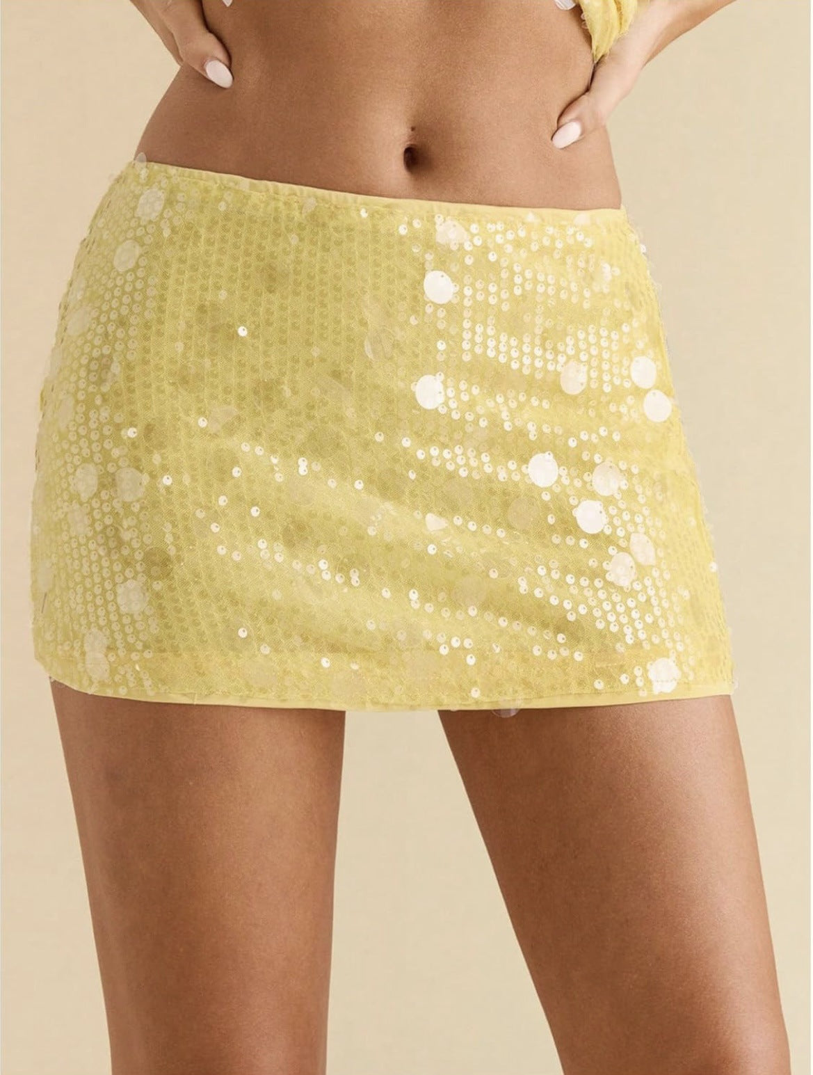 VVZ Women's Sparkling Sequin Mini Skirt