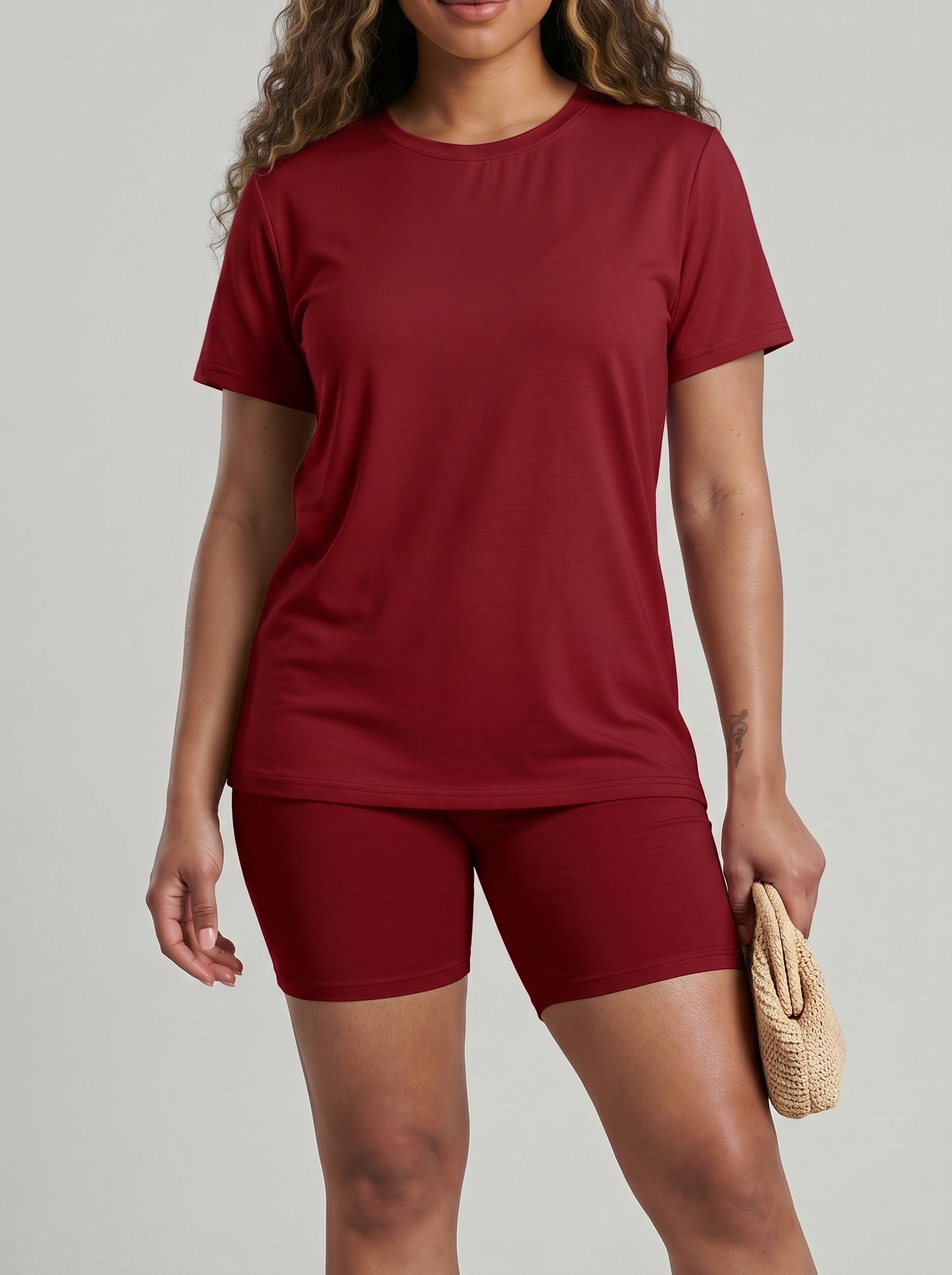 VVZ Short-Sleeve Crew-Neck T-Shirt and Shorts