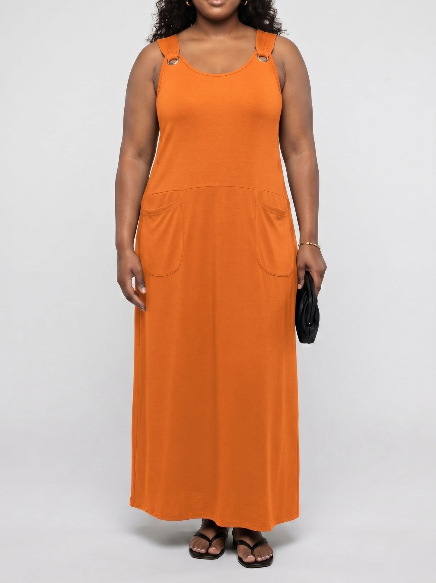 VVZ Women's Loose Plain Dress