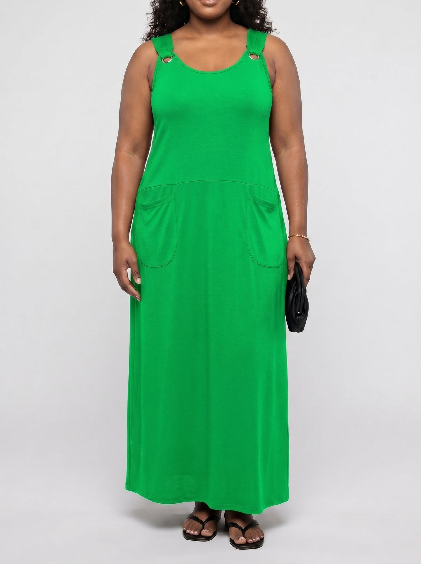 VVZ Women's Loose Plain Dress