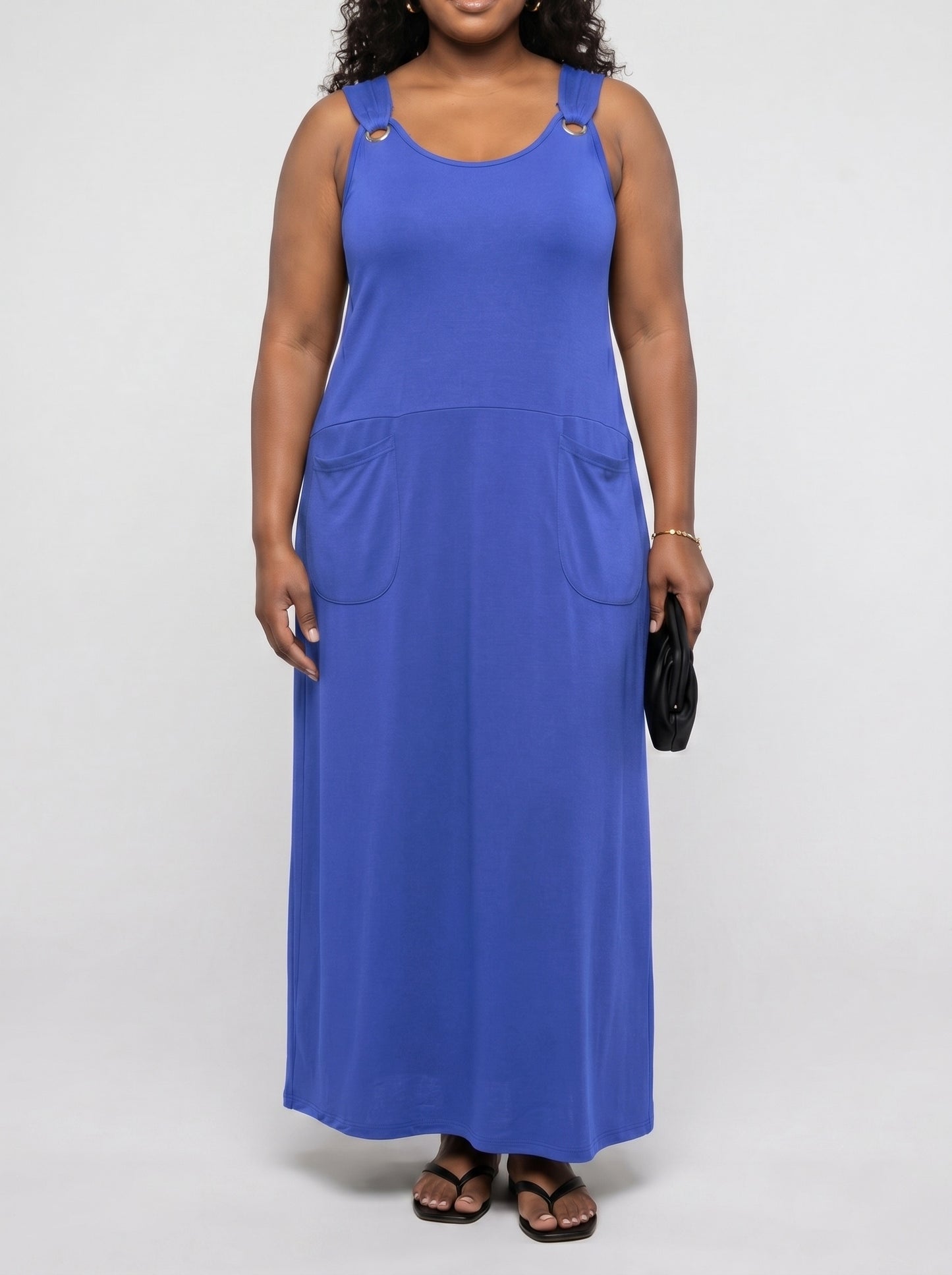 VVZ Women's Loose Plain Dress