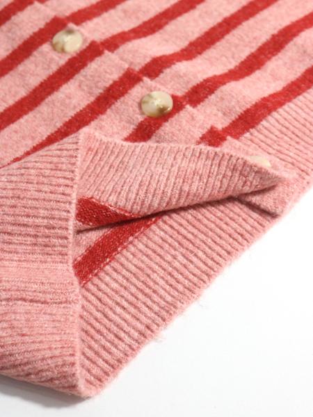 VVZ Women's Vintage Striped Cardigan Knitwear