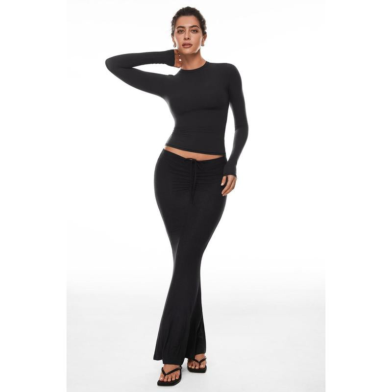 VVZ  Soft Single-Layer Basic Long Sleeve Shirts